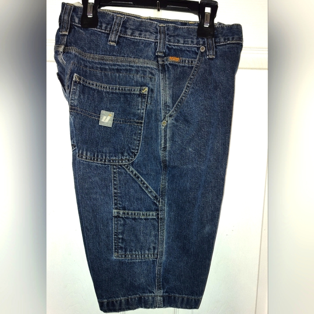 Urban Pipeline Boys Dark Wash Carpenter Shorts Size 14 Husky EUC